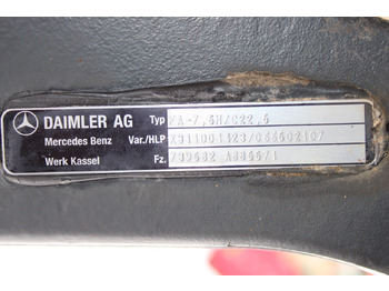 Sprednja os za Tovornjak AXA FATA MERCEDES ACTROS HYDRODRIVE FA-7,5H-C22,5 A9603311701, X311001423, A9605530104: slika 3