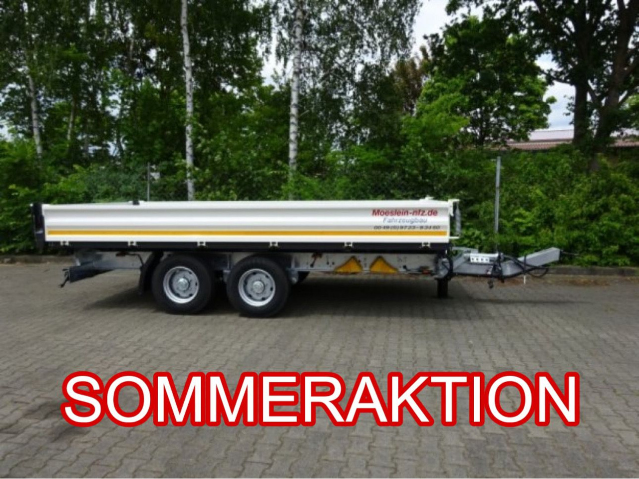 Möslein TTD 11 Weiß neuer Tandem 3- Seitenkipper Tieflader-- Neufahrzeug -- - Kiper prikolica: slika 1 Möslein TTD 11 Weiß neuer Tandem 3- Seitenkipper Tieflader-- Neufahrzeug -- - Kiper prikolica: slika 1