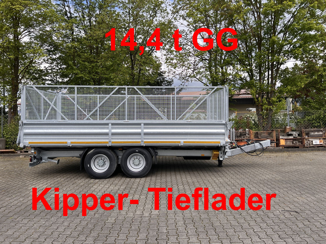 Möslein TTD 14 5,70 m 14 t Tandem- Kipper Tieflader 5,70 m lang, Breite Reifen-- Neufahrzeug -- - Kiper prikolica: slika 1 Möslein TTD 14 5,70 m 14 t Tandem- Kipper Tieflader 5,70 m lang, Breite Reifen-- Neufahrzeug -- - Kiper prikolica: slika 1