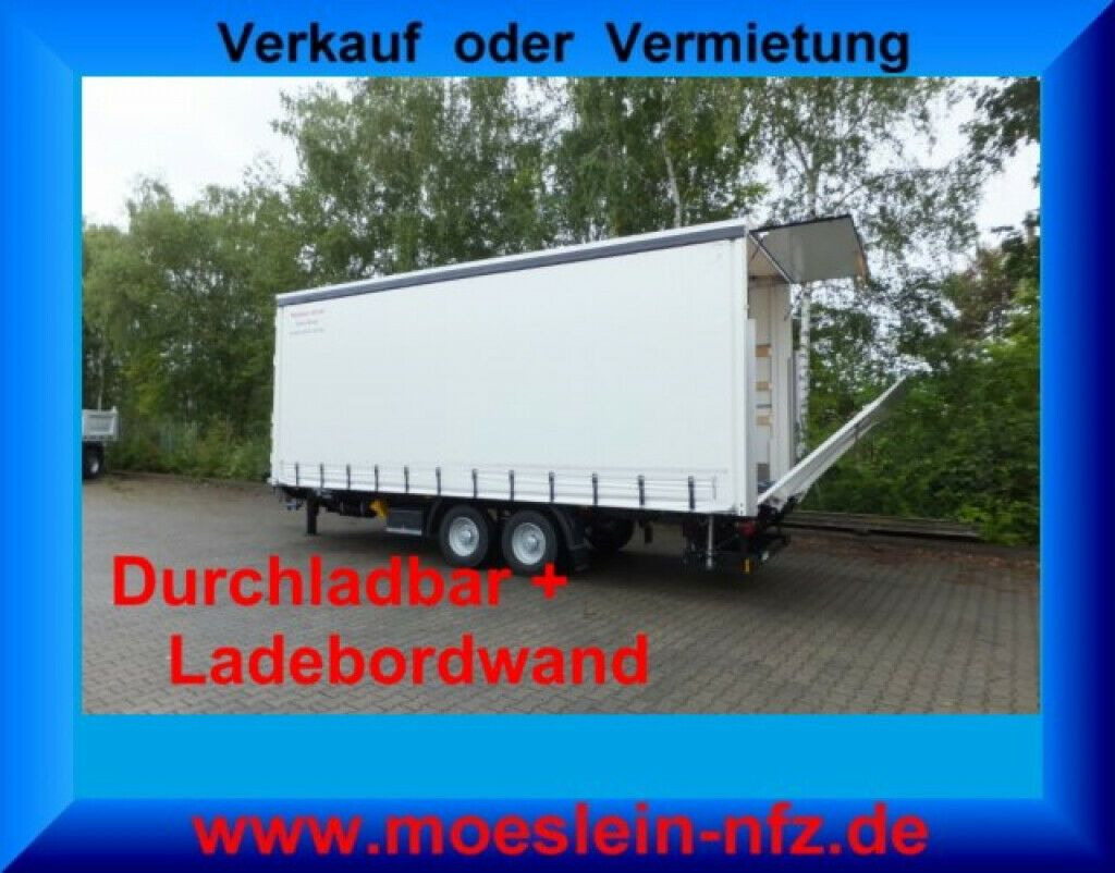 Möslein neuer Planenanhänger, Ladebordwand + Durchladba - Prikolica s ponjavo: slika 1 Möslein neuer Planenanhänger, Ladebordwand + Durchladba - Prikolica s ponjavo: slika 1