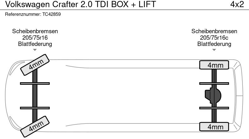 Volkswagen Crafter 2.0 TDI BOX + LIFT - Dostavno vozilo z zabojnikom: slika 4 Volkswagen Crafter 2.0 TDI BOX + LIFT - Dostavno vozilo z zabojnikom: slika 4