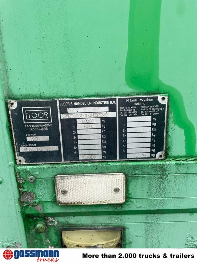 Floor FLMA 10, Blumenanhänger, LBW - Prikolica zabojnik: slika 3 Floor FLMA 10, Blumenanhänger, LBW - Prikolica zabojnik: slika 3