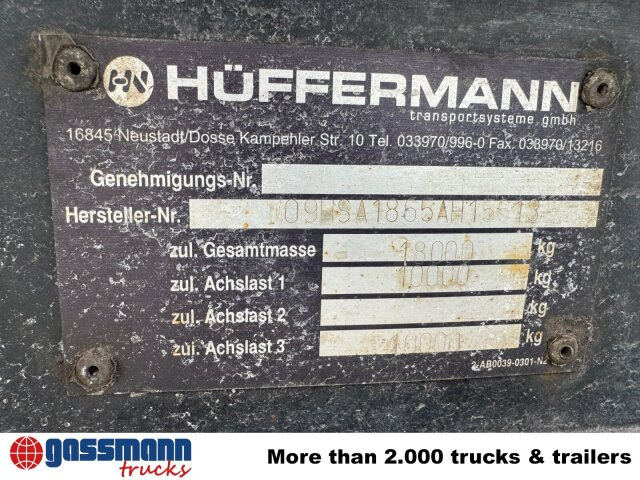 Hüffermann HSA 18.65 Schlittenabroller - Abrol/ Samonakladalec prikolica: slika 5 Hüffermann HSA 18.65 Schlittenabroller - Abrol/ Samonakladalec prikolica: slika 5