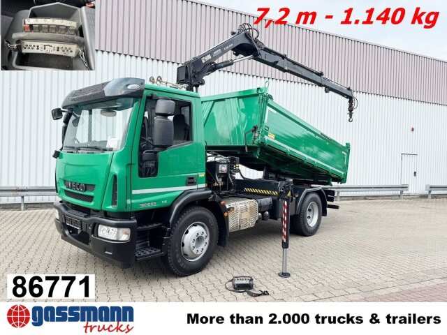 Iveco EuroCargo ML160E28 4x2 mit Kran Hiab XS 088 ES-2 - Tovornjak prekucnik, Tovornjak z dvigalom: slika 1 Iveco EuroCargo ML160E28 4x2 mit Kran Hiab XS 088 ES-2 - Tovornjak prekucnik, Tovornjak z dvigalom: slika 1
