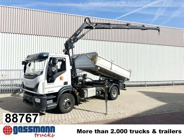 Iveco EuroCargo ML160E28 4x2 mit Kran Hiab XS099E-3 - Tovornjak prekucnik, Tovornjak z dvigalom: slika 1 Iveco EuroCargo ML160E28 4x2 mit Kran Hiab XS099E-3 - Tovornjak prekucnik, Tovornjak z dvigalom: slika 1