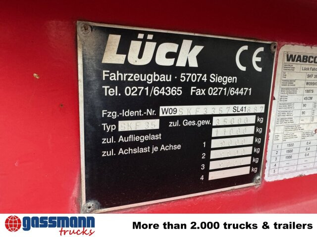 LÜCK SKF 35, Stahlmulde ca. 37m³, Liftachse - Kiper polprikolica: slika 3 LÜCK SKF 35, Stahlmulde ca. 37m³, Liftachse - Kiper polprikolica: slika 3