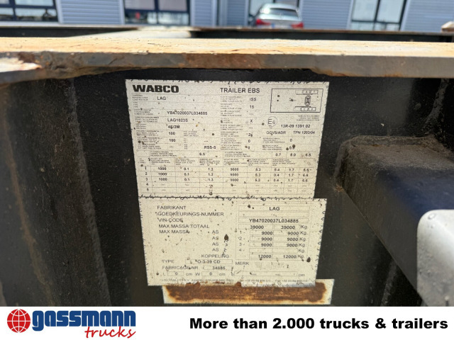 Lag 0-3-39 CD Containerchassis, 20ft und 30ft, ADR - Kontejnerska polprikolica/ Polprikolica z zamenljivim tovoriščem: slika 2 Lag 0-3-39 CD Containerchassis, 20ft und 30ft, ADR - Kontejnerska polprikolica/ Polprikolica z zamenljivim tovoriščem: slika 2