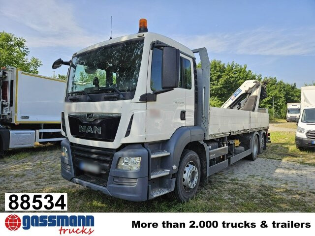 MAN TGS 26.430 6x2-4 BL, Lenk-/Liftachse, Heckkran - Tovornjak s kesonom, Tovornjak z dvigalom: slika 1 MAN TGS 26.430 6x2-4 BL, Lenk-/Liftachse, Heckkran - Tovornjak s kesonom, Tovornjak z dvigalom: slika 1