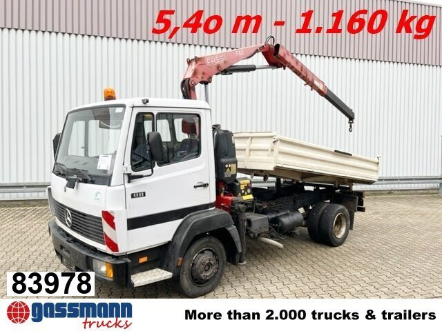Mercedes-Benz 811 K 4x2 mit Kran Fassi F65A.21 (BJ.2009) - Tovornjak prekucnik, Tovornjak z dvigalom: slika 1 Mercedes-Benz 811 K 4x2 mit Kran Fassi F65A.21 (BJ.2009) - Tovornjak prekucnik, Tovornjak z dvigalom: slika 1
