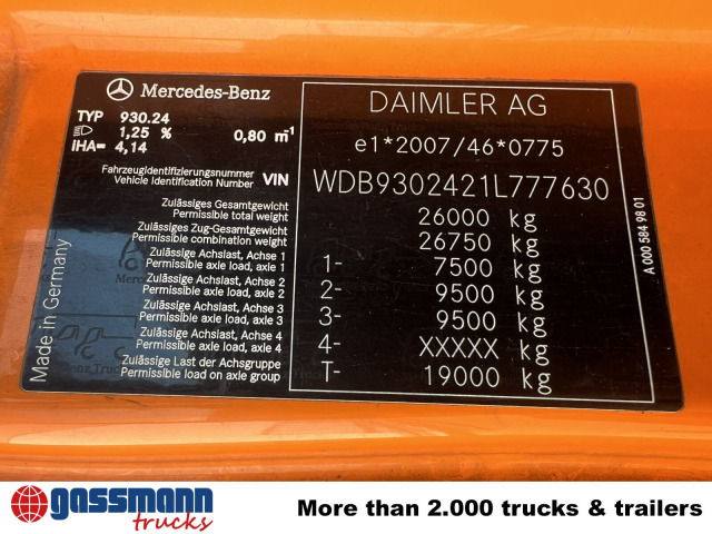 Mercedes-Benz Actros 2641/48 L 6x4, Seilabroller, Haller - Smetarski tovornjak: slika 3 Mercedes-Benz Actros 2641/48 L 6x4, Seilabroller, Haller - Smetarski tovornjak: slika 3