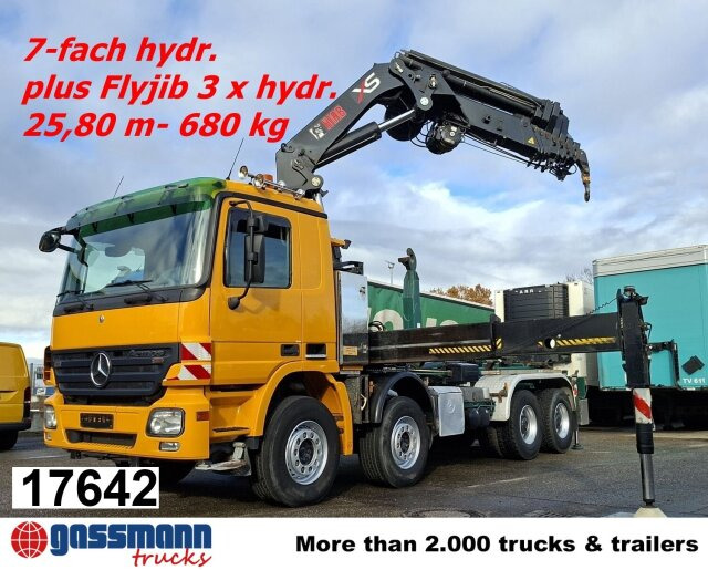 Mercedes-Benz Actros 4146 K 8x4/4, Retarder, Kran Hiab XS 477 - Kotalni prekucni tovornjak, Tovornjak z dvigalom: slika 1 Mercedes-Benz Actros 4146 K 8x4/4, Retarder, Kran Hiab XS 477 - Kotalni prekucni tovornjak, Tovornjak z dvigalom: slika 1