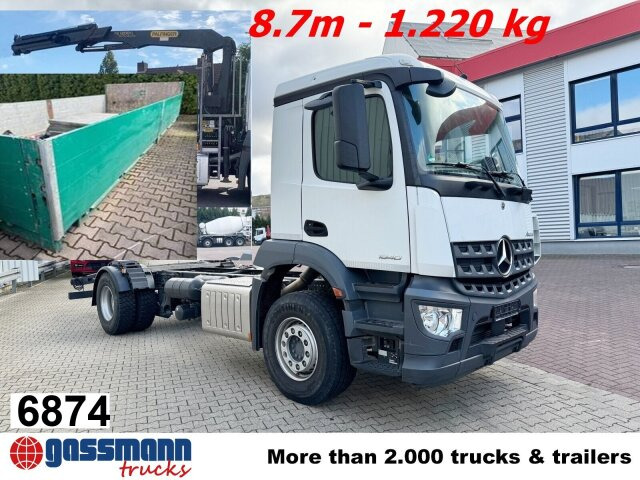 Mercedes-Benz Arocs 1840 L 4x2, Kran Palfinger PK12001L, - Tovornjak s kesonom, Tovornjak z dvigalom: slika 1 Mercedes-Benz Arocs 1840 L 4x2, Kran Palfinger PK12001L, - Tovornjak s kesonom, Tovornjak z dvigalom: slika 1