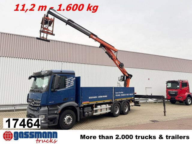 Mercedes-Benz Arocs 2642 6x4 mit Heckkran Atlas AK 186.3 V-2 - Tovornjak s kesonom, Tovornjak z dvigalom: slika 1 Mercedes-Benz Arocs 2642 6x4 mit Heckkran Atlas AK 186.3 V-2 - Tovornjak s kesonom, Tovornjak z dvigalom: slika 1