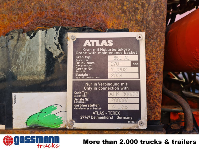 Mercedes-Benz Atego 1823 AK 4x4 mit Kran Atlas 85.2, Funk, - Tovornjak prekucnik, Tovornjak z dvigalom: slika 5 Mercedes-Benz Atego 1823 AK 4x4 mit Kran Atlas 85.2, Funk, - Tovornjak prekucnik, Tovornjak z dvigalom: slika 5