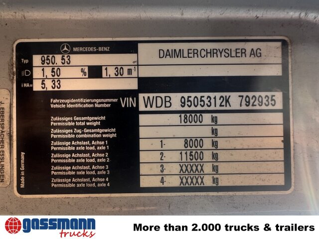 Mercedes-Benz Atego 1828 L 4x2, Rechtslenker, - Tovornjak-šasija: slika 4 Mercedes-Benz Atego 1828 L 4x2, Rechtslenker, - Tovornjak-šasija: slika 4