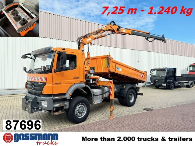 Mercedes-Benz Axor 1833 AK 4x4, Winterdienstausstattung, Kran - Tovornjak prekucnik, Tovornjak z dvigalom: slika 1 Mercedes-Benz Axor 1833 AK 4x4, Winterdienstausstattung, Kran - Tovornjak prekucnik, Tovornjak z dvigalom: slika 1