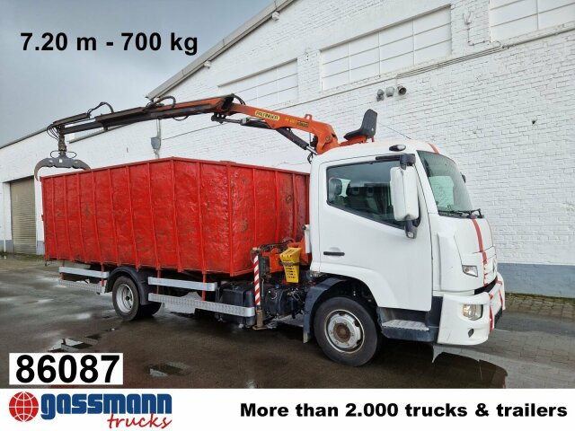 Renault D 180.75 4x2 mit Kran Palfinger PK6001 - Tovornjak s kesonom, Tovornjak z dvigalom: slika 1 Renault D 180.75 4x2 mit Kran Palfinger PK6001 - Tovornjak s kesonom, Tovornjak z dvigalom: slika 1