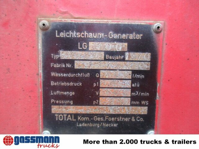 TOTAL LG 100 Leichtschaumgenerator - Gasilsko vozilo: slika 2 TOTAL LG 100 Leichtschaumgenerator - Gasilsko vozilo: slika 2