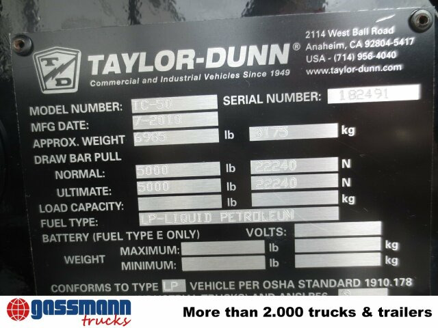 Tiger TC 50, Zugmaschine - Traktor za prevoz prtljage: slika 3 Tiger TC 50, Zugmaschine - Traktor za prevoz prtljage: slika 3