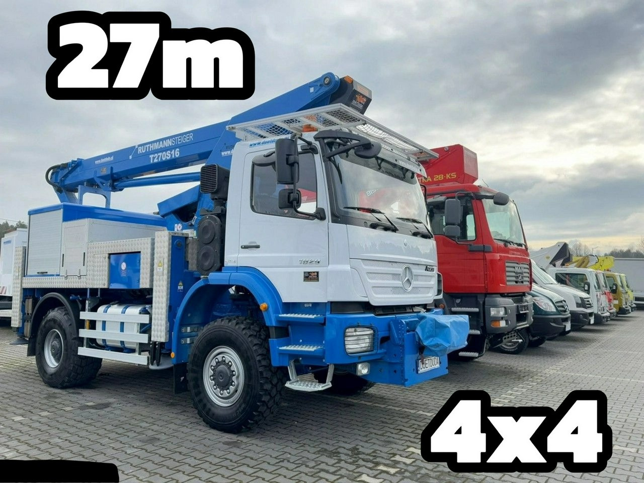Mercedes AXOR 1829 4x4 Zwyżka RUTHMANN STEIGER T270S16 Podnośnik Koszowy - Dvižna ploščad montirana na tovornjak: slika 1 Mercedes AXOR 1829 4x4 Zwyżka RUTHMANN STEIGER T270S16 Podnośnik Koszowy - Dvižna ploščad montirana na tovornjak: slika 1