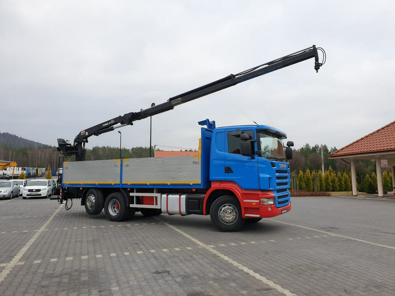 Scania R 400 LB 6x2 HDS Budowlanka Widły Oś Skrętna Super Stan - Tovornjak s kesonom, Tovornjak z dvigalom: slika 4 Scania R 400 LB 6x2 HDS Budowlanka Widły Oś Skrętna Super Stan - Tovornjak s kesonom, Tovornjak z dvigalom: slika 4