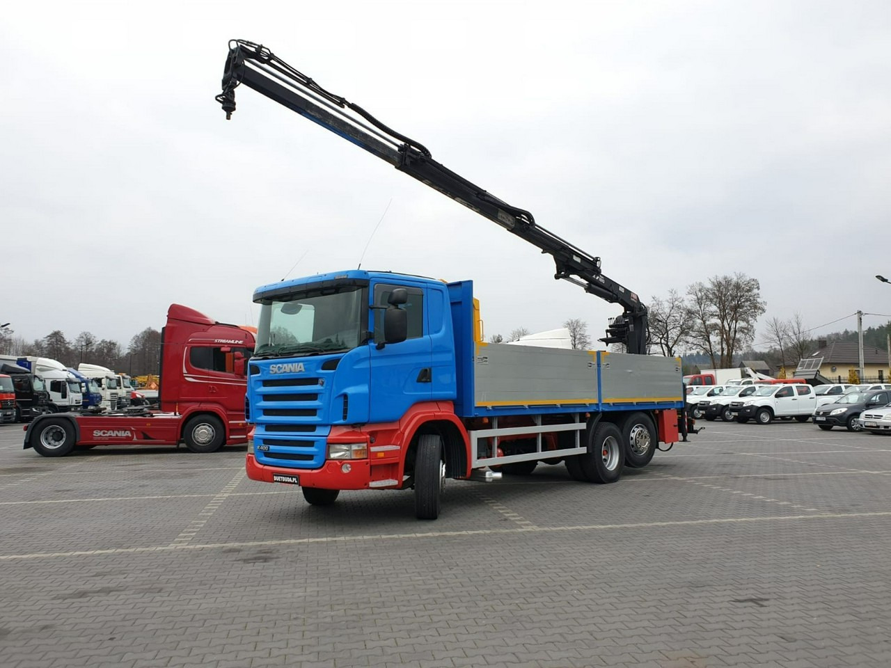 Scania R 400 LB 6x2 HDS Budowlanka Widły Oś Skrętna Super Stan - Tovornjak s kesonom, Tovornjak z dvigalom: slika 3 Scania R 400 LB 6x2 HDS Budowlanka Widły Oś Skrętna Super Stan - Tovornjak s kesonom, Tovornjak z dvigalom: slika 3