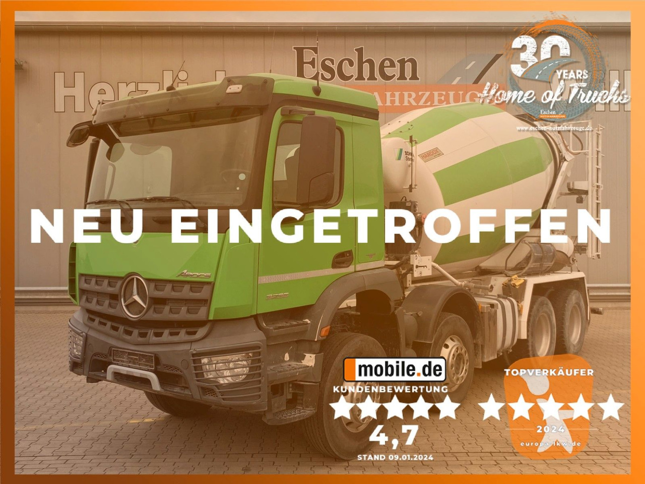 Mercedes-Benz 3236 Arocs | 9m³ Stetter*Klima*Navi*Blatt*1.Hand - Avtomešalec: slika 1 Mercedes-Benz 3236 Arocs | 9m³ Stetter*Klima*Navi*Blatt*1.Hand - Avtomešalec: slika 1