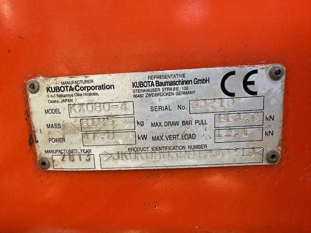 Kubota KX 080-4 mit Powertilt - Mini bager: slika 5 Kubota KX 080-4 mit Powertilt - Mini bager: slika 5