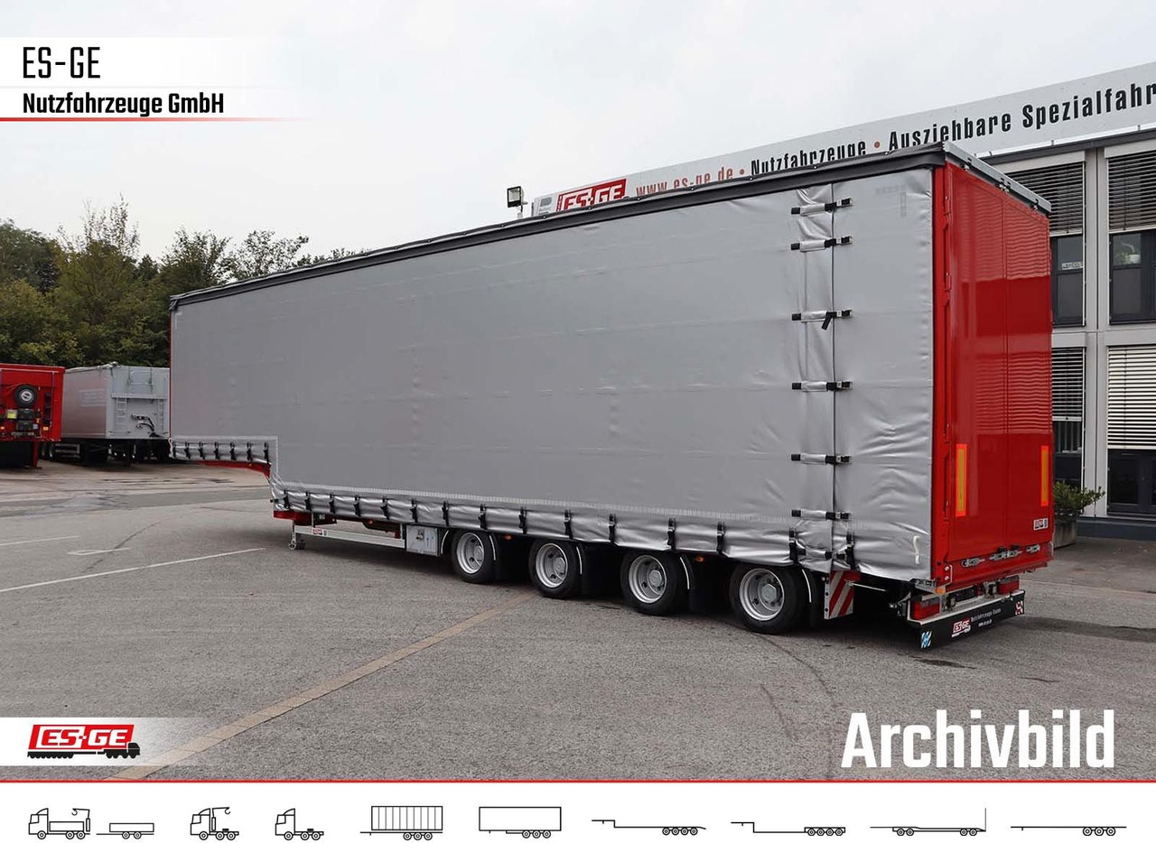 ES-GE 4-Achs-Satteltieflader mit Curtainsider-Aufbau - Nizko noseča polprikolica: slika 1 ES-GE 4-Achs-Satteltieflader mit Curtainsider-Aufbau - Nizko noseča polprikolica: slika 1