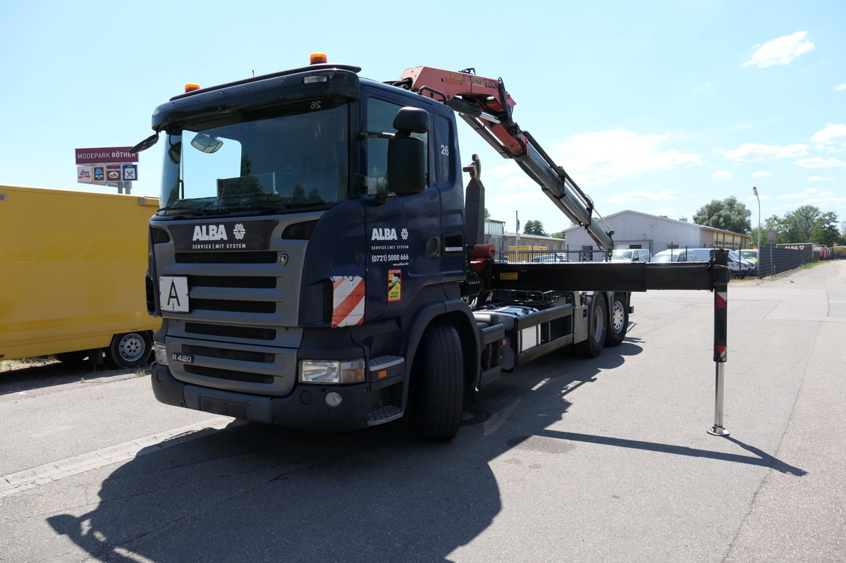 Kotalni prekucni tovornjak SCANIA R420 B6X2 mit Palfinger 16502  Kran Funk: slika 1