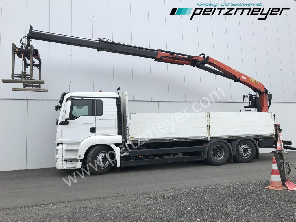 Tovornjak s kesonom, Tovornjak z dvigalom MAN TGS 26.440 FL 6x2 Palfinger PK 21001 L Steinzange, EU 6, Lenkachse: slika 7