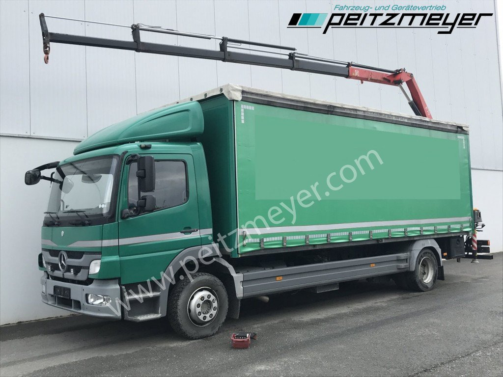 MERCEDES-BENZ Atego 1224 L Pritsche m. Heckkran Funk 4 x hydraulisch - Tovornjak s ponjavo, Tovornjak z dvigalom: slika 1 MERCEDES-BENZ Atego 1224 L Pritsche m. Heckkran Funk 4 x hydraulisch - Tovornjak s ponjavo, Tovornjak z dvigalom: slika 1