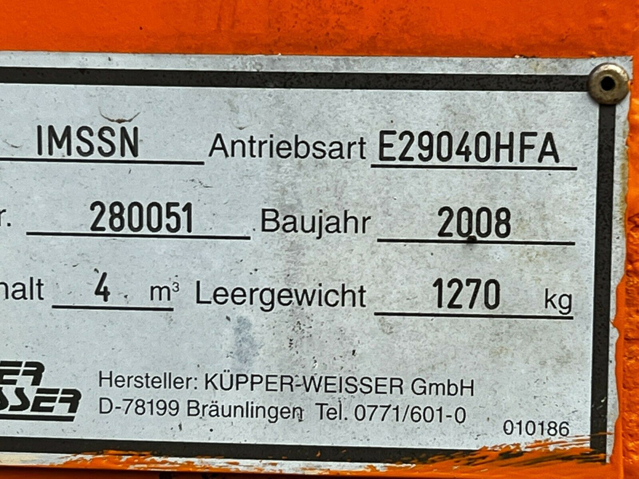 Küpper Weisser E 29040 HFA Salzstreuer Winterdie Küpper Weisser E 29040 HFA Salzstreuer Winterdie - Posipalnik peska/ Soli za Komunalno/ Posebno vozilo: slika 2 Küpper Weisser E 29040 HFA Salzstreuer Winterdie Küpper Weisser E 29040 HFA Salzstreuer Winterdie - Posipalnik peska/ Soli za Komunalno/ Posebno vozilo: slika 2