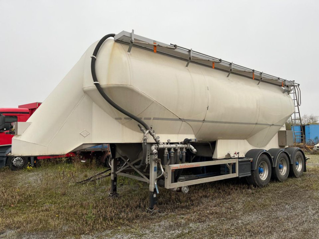 FELDBINDER Silo für Staub und Rieselgüter EUT 40.3 Auflieger Zement 40m³, Lenkachse - Silos cisterna: slika 1 FELDBINDER Silo für Staub und Rieselgüter EUT 40.3 Auflieger Zement 40m³, Lenkachse - Silos cisterna: slika 1