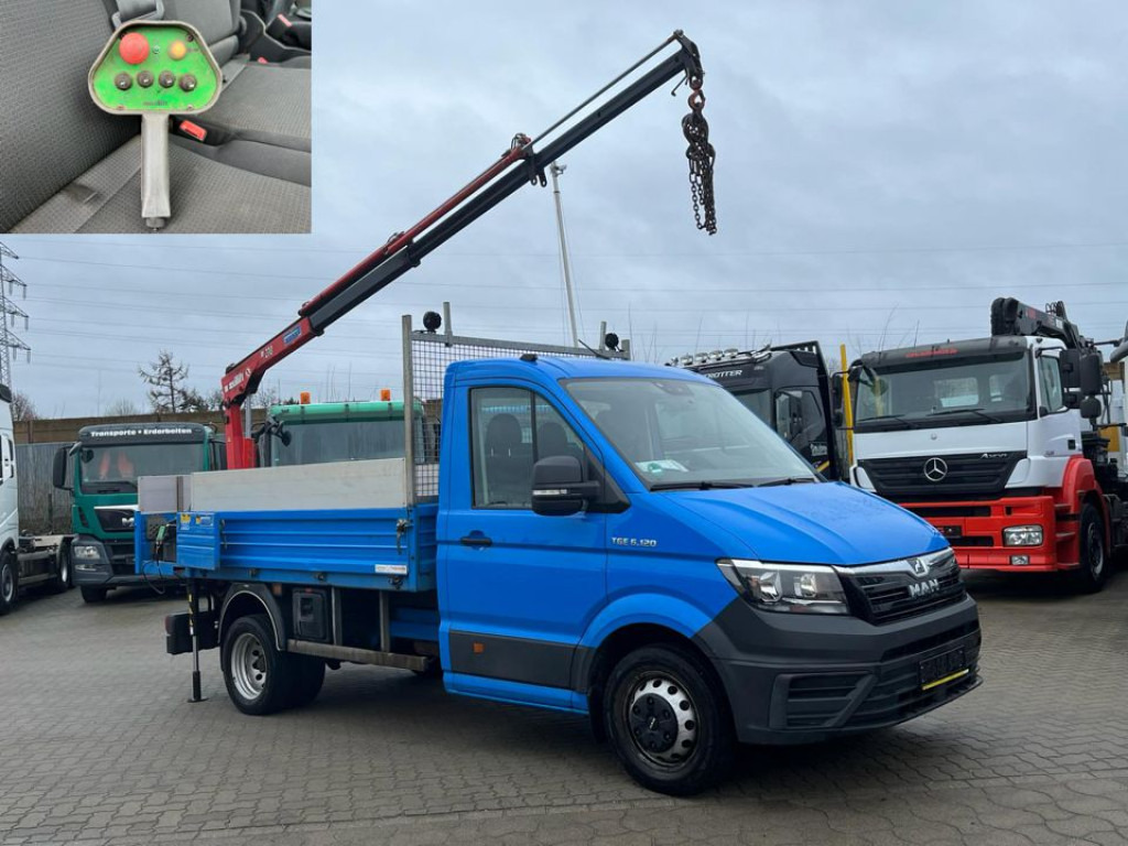 MAN TG-E 6.120 Pritsche Heckkran Funk - Dostavno vozilo s kesonom: slika 1 MAN TG-E 6.120 Pritsche Heckkran Funk - Dostavno vozilo s kesonom: slika 1