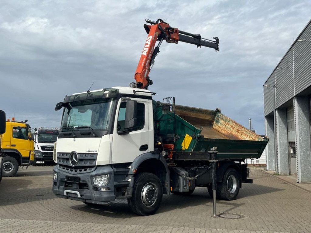 Mercedes-Benz Arocs 1835 K 2-Achs Kipper Kran Atlas 126.3 - Tovornjak prekucnik, Tovornjak z dvigalom: slika 1 Mercedes-Benz Arocs 1835 K 2-Achs Kipper Kran Atlas 126.3 - Tovornjak prekucnik, Tovornjak z dvigalom: slika 1