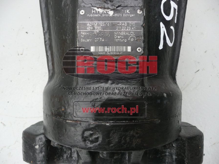 HYDROMATIK A2FM125/61W-PAB010 409630 211.22.25.41 - Hidravlični motor za Bager na kolesih: slika 2 HYDROMATIK A2FM125/61W-PAB010 409630 211.22.25.41 - Hidravlični motor za Bager na kolesih: slika 2