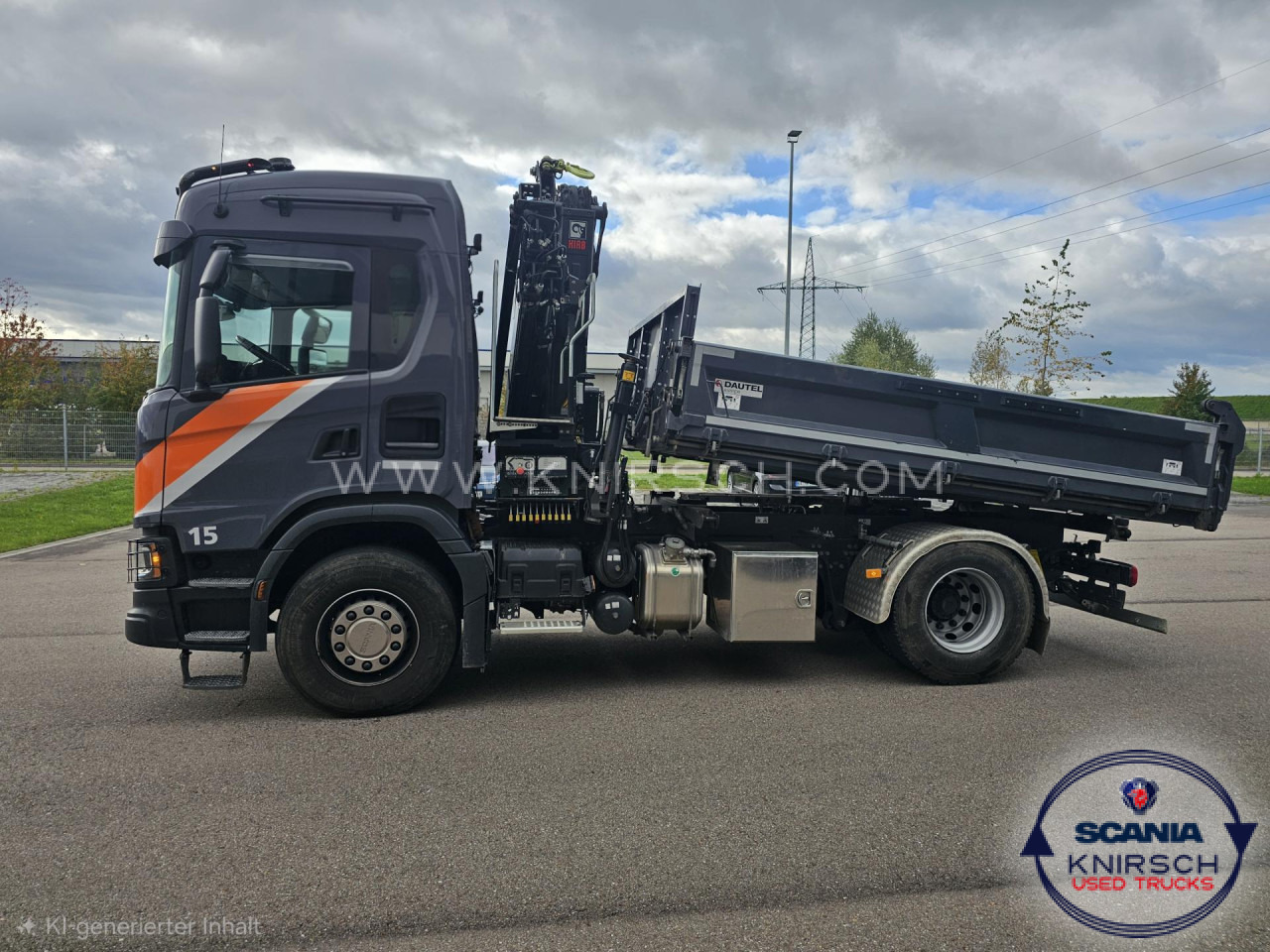 SCANIA G 320 B4x2NA 3-Seitenkipper Dautel mit Kran Hiab - Dostavno vozilo prekucnik: slika 2 SCANIA G 320 B4x2NA 3-Seitenkipper Dautel mit Kran Hiab - Dostavno vozilo prekucnik: slika 2