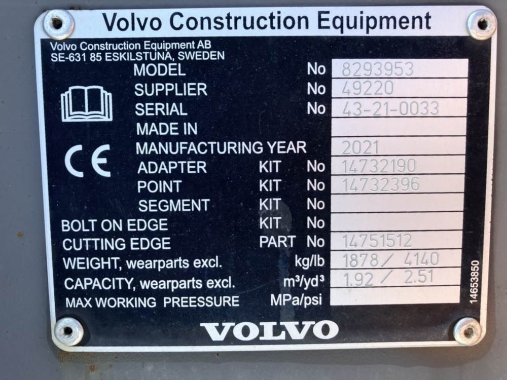 Volvo Tieflöffel mit Zähnen - Festanbau - Bager nakladalec: slika 5 Volvo Tieflöffel mit Zähnen - Festanbau - Bager nakladalec: slika 5