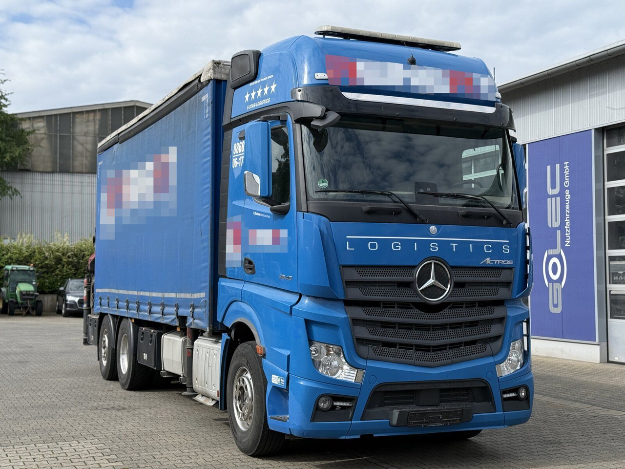 Mercedes-Benz Actros 6x2 Pritsche Kran Palfinger PK34002 + JIB - Tovornjak s kesonom, Tovornjak z dvigalom: slika 1 Mercedes-Benz Actros 6x2 Pritsche Kran Palfinger PK34002 + JIB - Tovornjak s kesonom, Tovornjak z dvigalom: slika 1