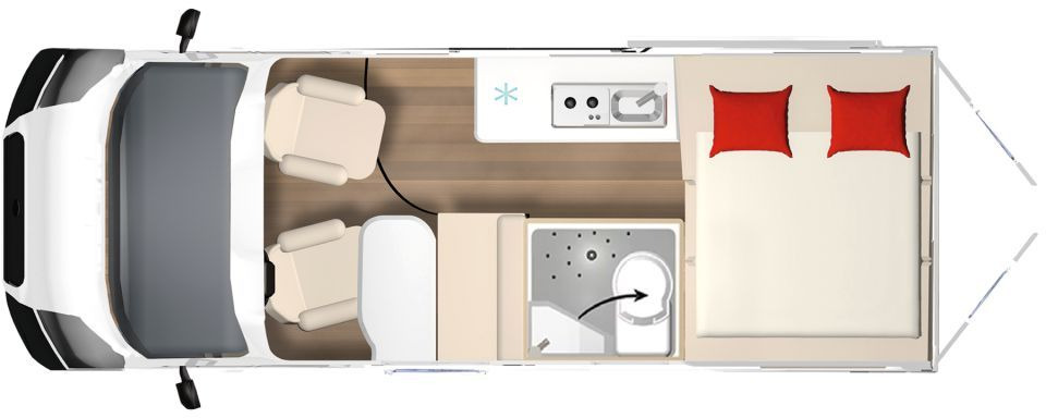 Bürstner B66 600 C Gästebett quer zur Sitzgruppe - Kombi avtodom: slika 2 Bürstner B66 600 C Gästebett quer zur Sitzgruppe - Kombi avtodom: slika 2