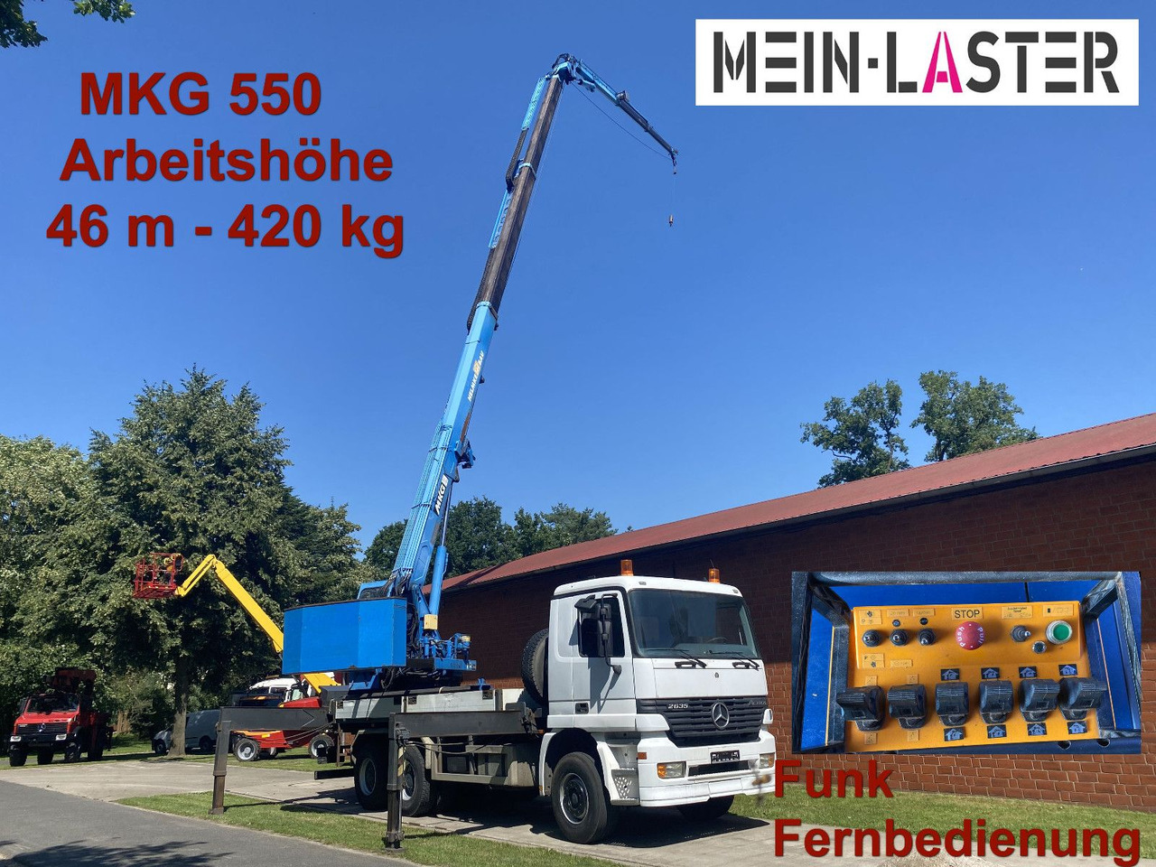 Mercedes-Benz 3335 V6 MKG 550 Ta2-a2 -46m 420 kg Funk - Tovornjak z dvigalom: slika 1 Mercedes-Benz 3335 V6 MKG 550 Ta2-a2 -46m 420 kg Funk - Tovornjak z dvigalom: slika 1
