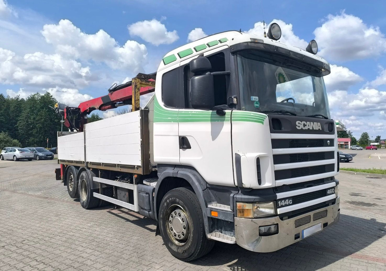 SCANIA 144.460 - Tovornjak s kesonom, Tovornjak z dvigalom: slika 1 SCANIA 144.460 - Tovornjak s kesonom, Tovornjak z dvigalom: slika 1