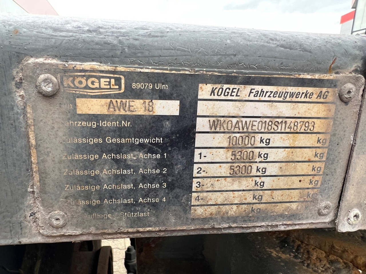Kögel AWE 18 AWE 18, Ex-Fahrschule - Prikolica šasija: slika 4 Kögel AWE 18 AWE 18, Ex-Fahrschule - Prikolica šasija: slika 4