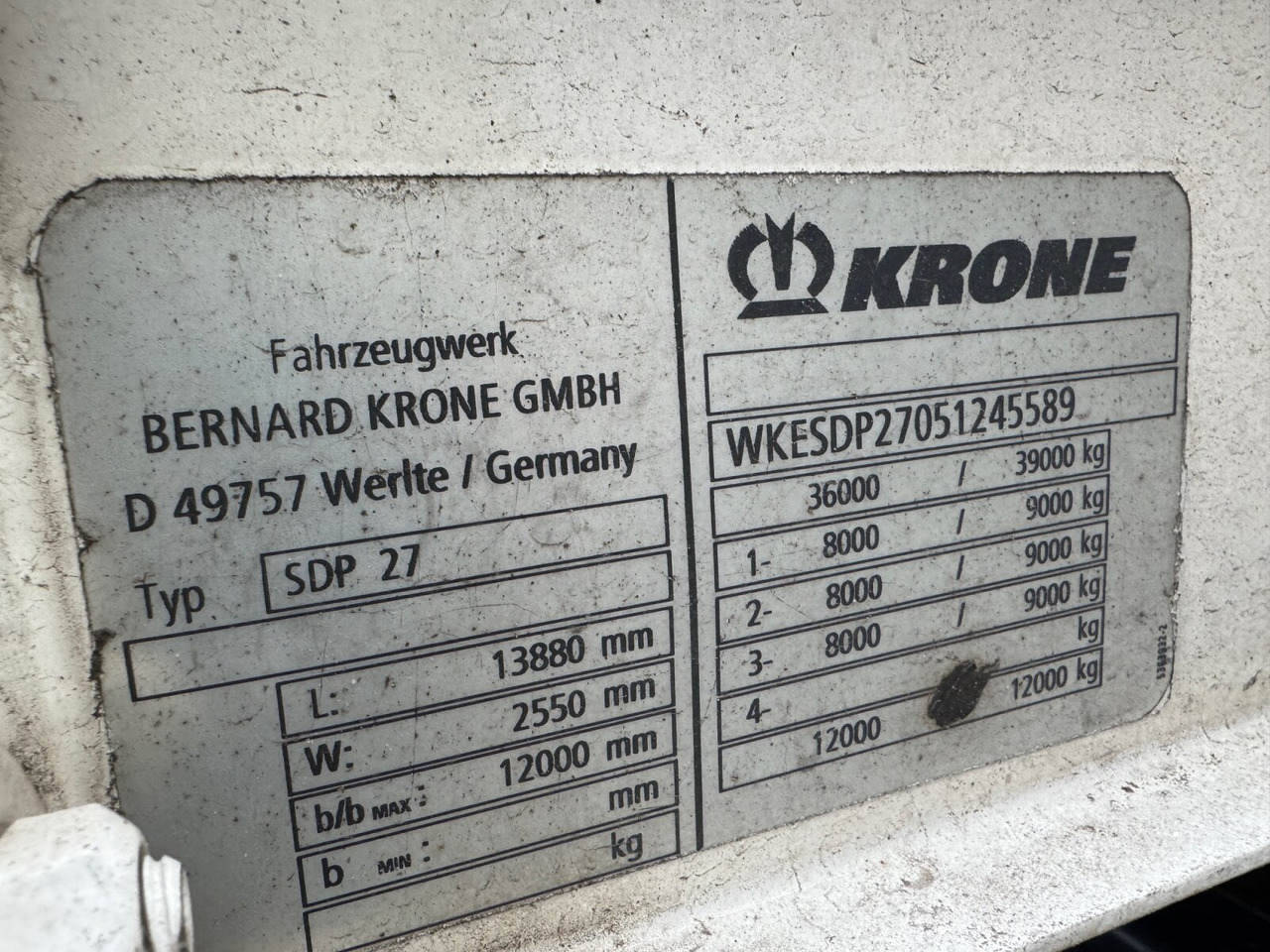 Krone SDP 27 SDP 27 , Edscha-Verdeck, Ex-Fahrschule - Polprikolica s kesonom: slika 5 Krone SDP 27 SDP 27 , Edscha-Verdeck, Ex-Fahrschule - Polprikolica s kesonom: slika 5