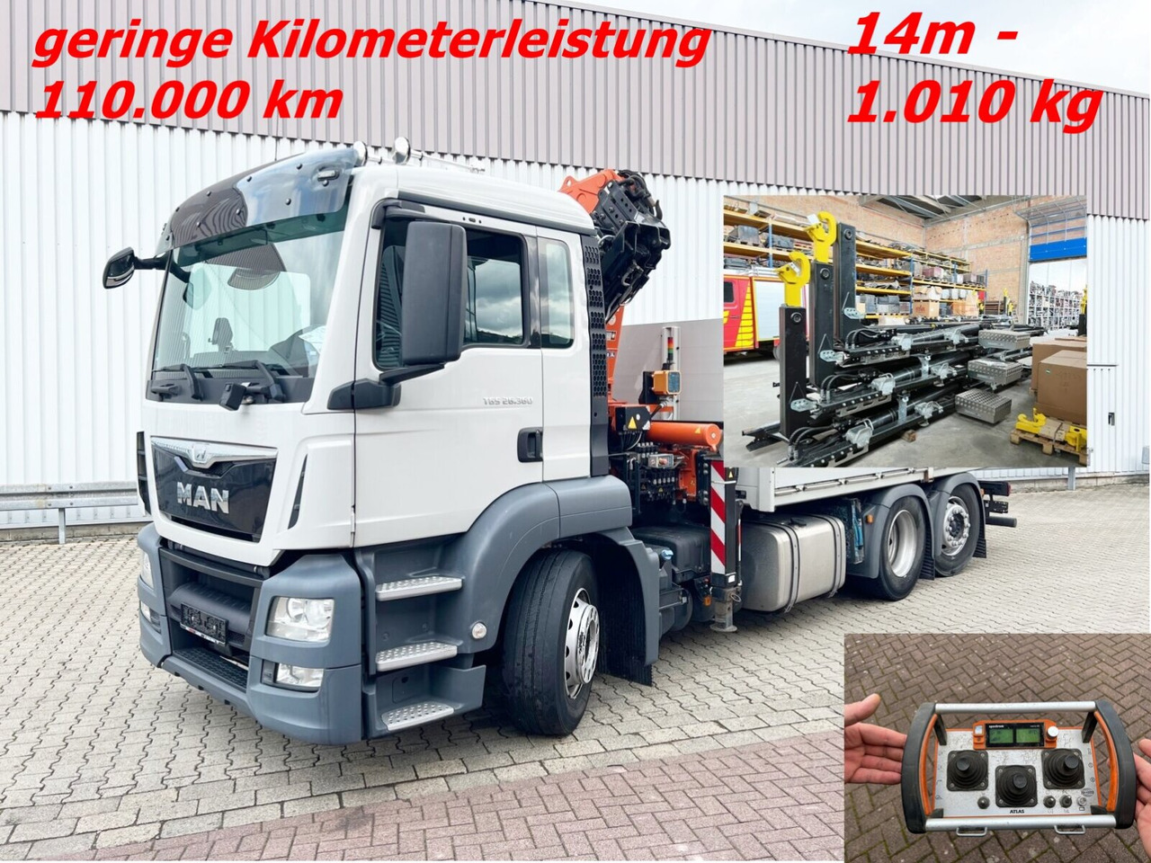 MAN TGS 26.360/400 6x2-4 BL TGS 26.360/400 6x2-4 BL, Lenk-/Lift, Kran Atlas AK 206.3E A5, Funk - Kotalni prekucni tovornjak, Tovornjak z dvigalom: slika 1 MAN TGS 26.360/400 6x2-4 BL TGS 26.360/400 6x2-4 BL, Lenk-/Lift, Kran Atlas AK 206.3E A5, Funk - Kotalni prekucni tovornjak, Tovornjak z dvigalom: slika 1