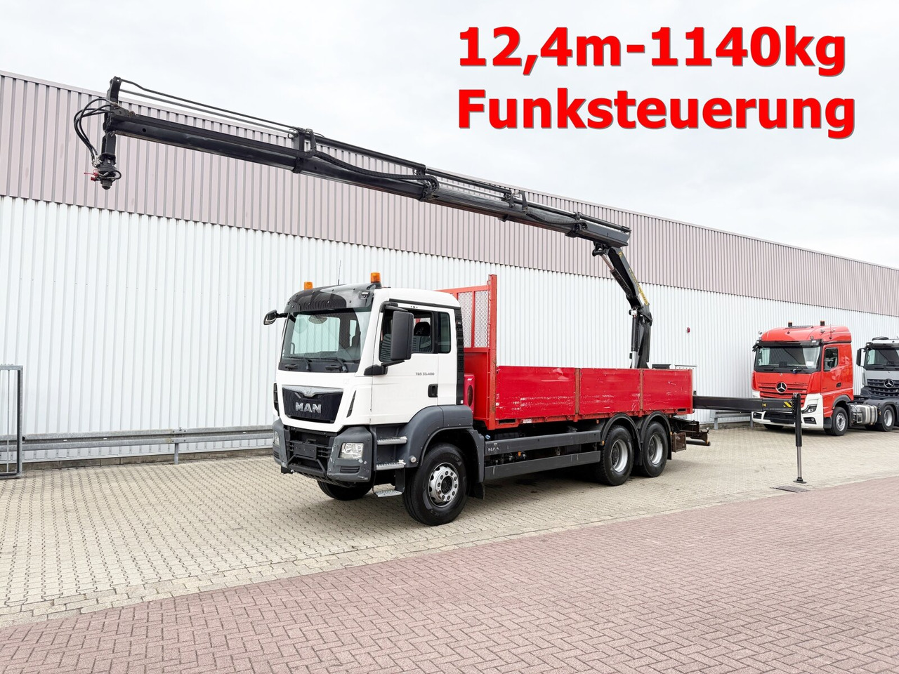 MAN TGS 33.400 6x4 BB TGS 33.400 6x4 BB, Navi, Heckkran PK18002-EH C, Funk - Tovornjak z dvigalom, Tovornjak s kesonom: slika 1 MAN TGS 33.400 6x4 BB TGS 33.400 6x4 BB, Navi, Heckkran PK18002-EH C, Funk - Tovornjak z dvigalom, Tovornjak s kesonom: slika 1