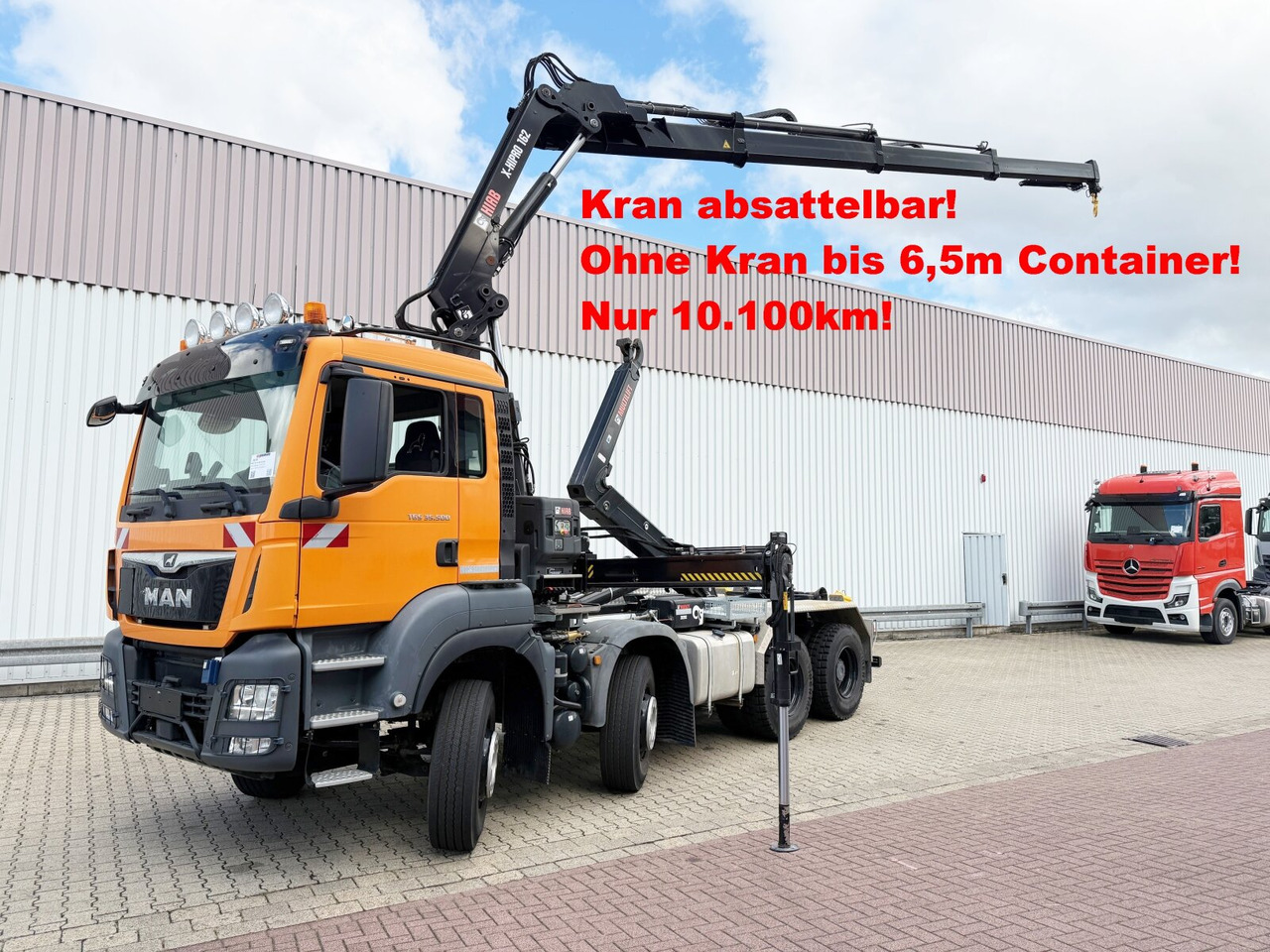 MAN TGS 35.500 8x4 BB TGS 35.500 8x4 BB mit Kran Hiab X-HiPro 162 E-3, absetzbar, Funk - Kotalni prekucni tovornjak, Tovornjak z dvigalom: slika 1 MAN TGS 35.500 8x4 BB TGS 35.500 8x4 BB mit Kran Hiab X-HiPro 162 E-3, absetzbar, Funk - Kotalni prekucni tovornjak, Tovornjak z dvigalom: slika 1