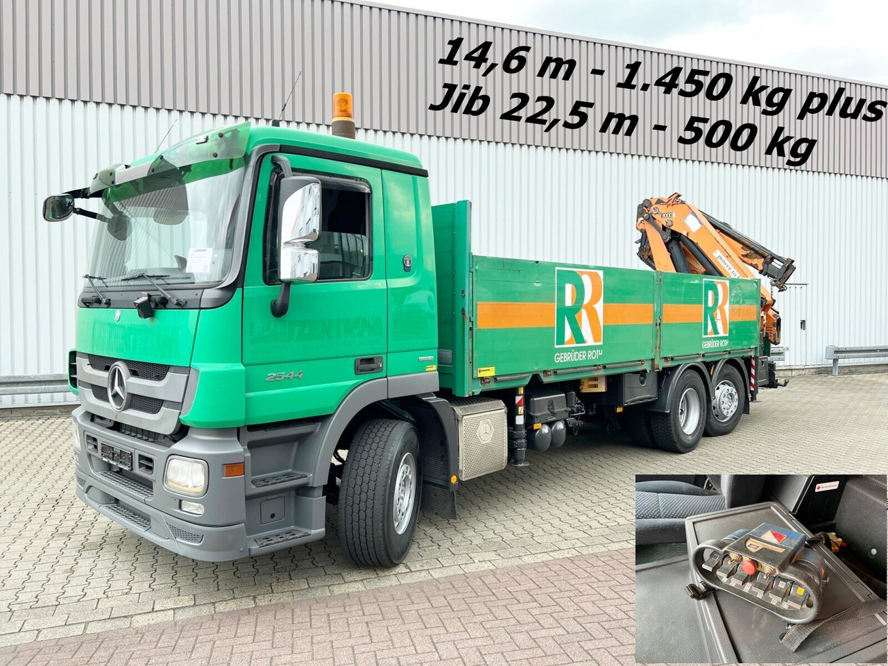 Mercedes-Benz Actros 2544 L 6x2 Actros 2544 L 6x2, Retarder, Lenkachse, Heckkran HMF 3000-K5 + Jip, Funk - Tovornjak z dvigalom, Tovornjak s kesonom: slika 1 Mercedes-Benz Actros 2544 L 6x2 Actros 2544 L 6x2, Retarder, Lenkachse, Heckkran HMF 3000-K5 + Jip, Funk - Tovornjak z dvigalom, Tovornjak s kesonom: slika 1