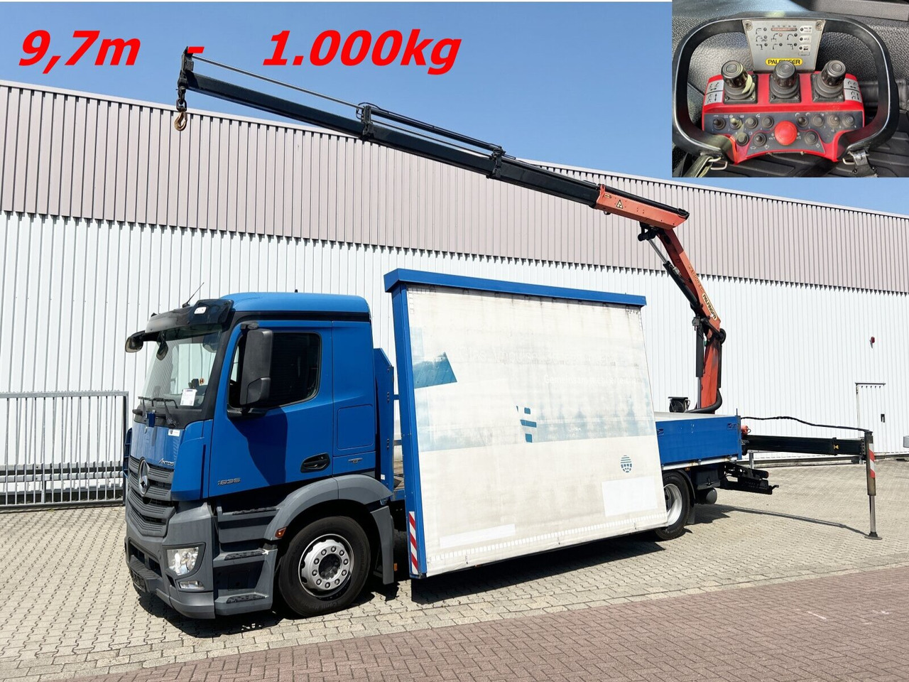 Mercedes-Benz Antos 1836 L 4x2 Antos 1836 L 4x2, Glastransporter, Heckkran Palfinger Pk 12002-EH, Funk - Tovornjak z dvigalom: slika 1 Mercedes-Benz Antos 1836 L 4x2 Antos 1836 L 4x2, Glastransporter, Heckkran Palfinger Pk 12002-EH, Funk - Tovornjak z dvigalom: slika 1